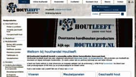 What Houtleeft.nl website looked like in 2018 (6 years ago)