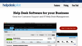 What Helpdeskpilot.com website looked like in 2018 (6 years ago)