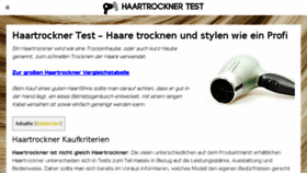What Haartrocknertests.com website looked like in 2018 (6 years ago)