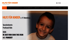 What Hilfe-fuer-kinder.de website looked like in 2018 (6 years ago)
