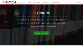 What Hrsimple.com website looked like in 2018 (6 years ago)