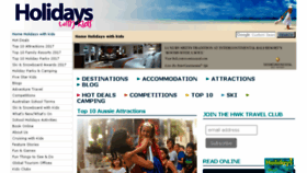 What Holidayswithkids.com.au website looked like in 2018 (6 years ago)
