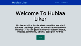 What Hublaa-autoliker.com website looked like in 2018 (6 years ago)