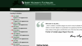 What Hugmansfootballers.com website looked like in 2018 (6 years ago)