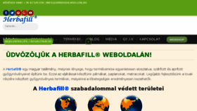 What Herbafill.hu website looked like in 2018 (6 years ago)