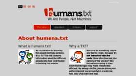 What Humanstxt.org website looked like in 2018 (6 years ago)