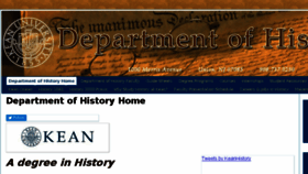 What History.kean.edu website looked like in 2018 (6 years ago)
