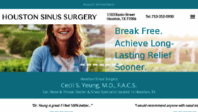 What Houstonsinussurgery.com website looked like in 2018 (6 years ago)