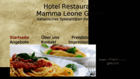 What Hotel-mamma-leone.de website looked like in 2018 (6 years ago)