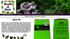 What Healthandherbs.co.za website looked like in 2018 (5 years ago)