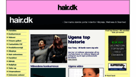 What Hair.dk website looked like in 2018 (6 years ago)