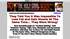 What Holygrailbodytransformation.com website looked like in 2018 (6 years ago)