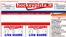 What Hockeypista.it website looked like in 2018 (5 years ago)