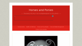 What Horses-and-ponies.com website looked like in 2018 (6 years ago)