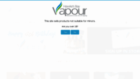 What Hbvapour.co.nz website looked like in 2018 (5 years ago)