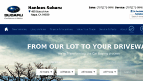 What Hanleesnapasubaru.com website looked like in 2018 (5 years ago)