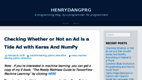 What Henrydangprg.com website looked like in 2018 (5 years ago)