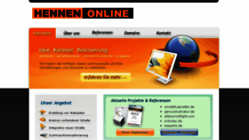 What Hennen-online.com website looked like in 2018 (5 years ago)