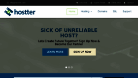 What Hostter.com website looked like in 2018 (5 years ago)