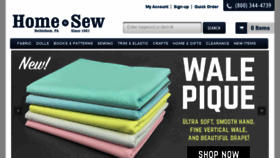 What Homesew.com website looked like in 2018 (5 years ago)