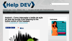 What Helpdev.com.br website looked like in 2018 (5 years ago)