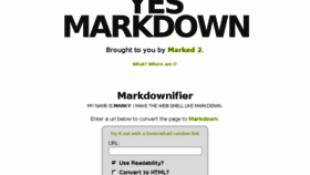 What Heckyesmarkdown.com website looked like in 2018 (5 years ago)