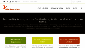 What Hireeducation.co.za website looked like in 2018 (6 years ago)