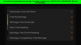 What Horoscopenumbers.com website looked like in 2018 (5 years ago)
