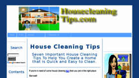 What Housecleaning-tips.com website looked like in 2018 (7 years ago)