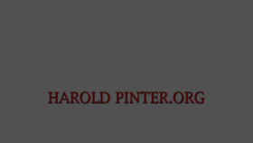 What Haroldpinter.org website looked like in 2018 (5 years ago)