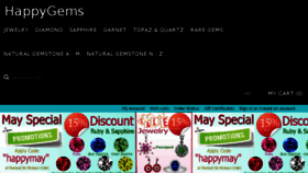 What Happygems.com website looked like in 2018 (5 years ago)