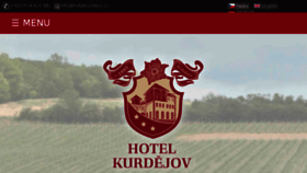 What Hotelkurdejov.cz website looked like in 2018 (5 years ago)