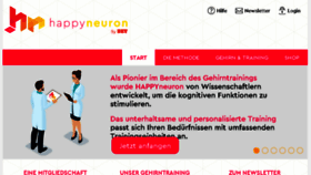 What Happyneuron.de website looked like in 2018 (5 years ago)