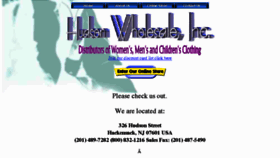 What Hudsonwholesale.com website looked like in 2018 (5 years ago)