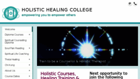 What Healingcollege.co.uk website looked like in 2018 (5 years ago)