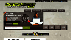 What Hostingfactor.com website looked like in 2018 (5 years ago)