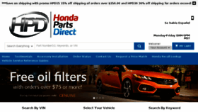What Hondapartsdirect.com website looked like in 2018 (5 years ago)
