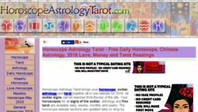 What Horoscopeastrologytarot.com website looked like in 2018 (5 years ago)