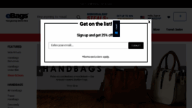 What Handbags.com website looked like in 2018 (5 years ago)