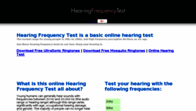 What Hearingfrequencytest.com website looked like in 2018 (5 years ago)