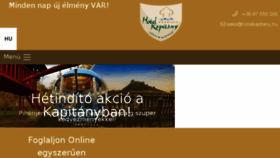 What Hotelkapitany.hu website looked like in 2018 (5 years ago)