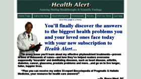 What Healthalert.com website looked like in 2018 (5 years ago)