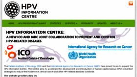 What Hpvcentre.net website looked like in 2018 (5 years ago)