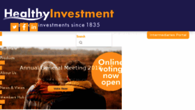 What Healthyinvestment.co.uk website looked like in 2018 (5 years ago)
