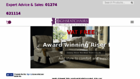 What Highseatchairs.co.uk website looked like in 2018 (5 years ago)