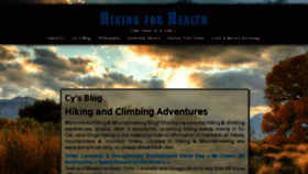 What Hiking4health.com website looked like in 2018 (5 years ago)