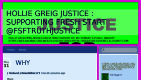 What Holliegreigjustice.wordpress.com website looked like in 2018 (5 years ago)