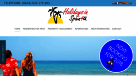 What Holidaysinspain4u.com website looked like in 2018 (5 years ago)
