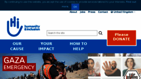 What Handicap-international.org.uk website looked like in 2018 (5 years ago)