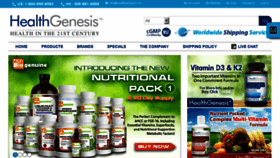 What Healthgenesis.com website looked like in 2018 (5 years ago)